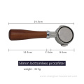 Customize stainless steel wood handle coffee portafilter